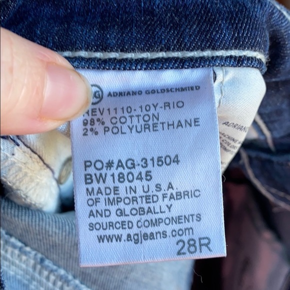 AG Adriano Goldschmied Jeans The Stilt Crop Raw Step Hem 28 - Picture 8 of 9